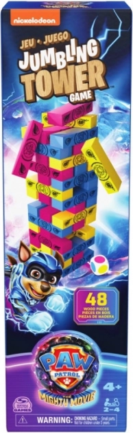 Танцуваща кула PAW PATROL The Mighty Movie – дървена настолна игра