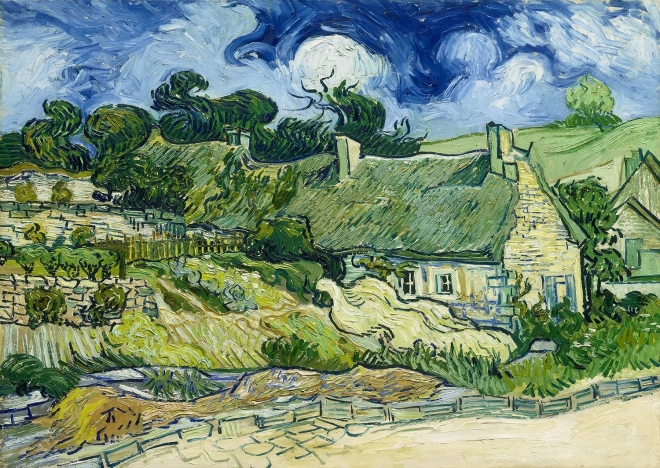 Наслаждавайте се на пъзел Vincent van Gogh: Сламени къщи в Кордевил – 1000 части