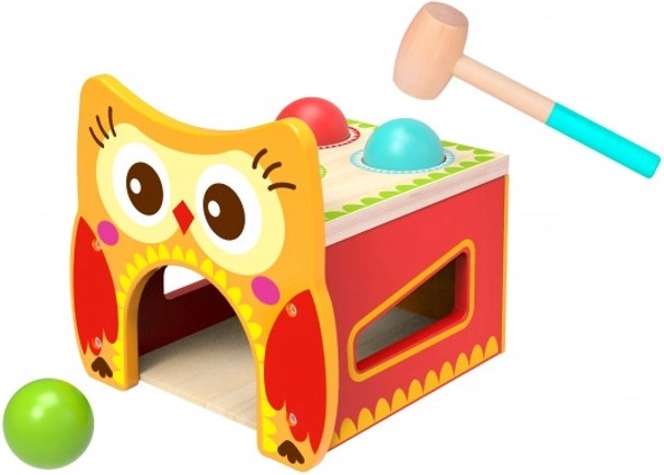 Дървена интерактивна пейка Бухал TOOKY TOY