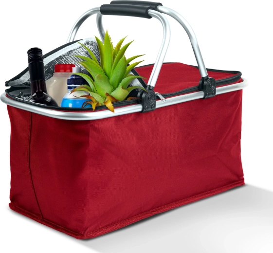 Red 21 l Thermal Folding Shopping Basket
