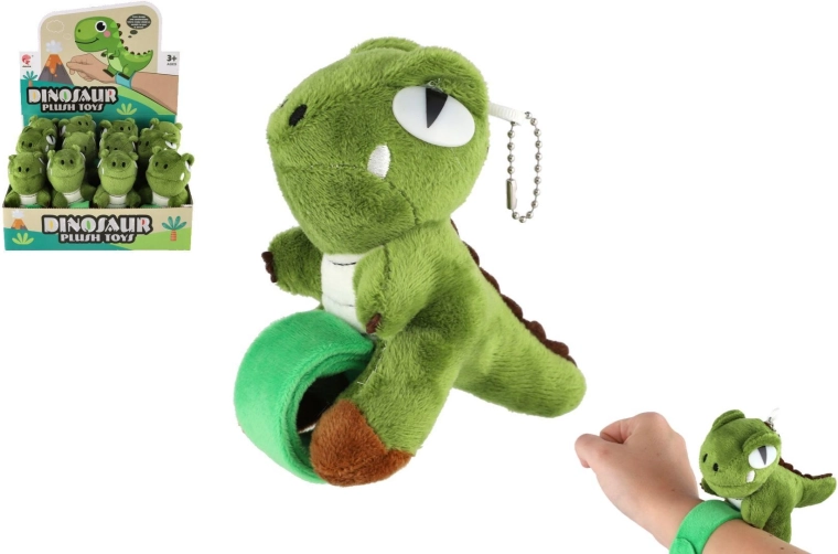 Plush dinosaur slap bracelet 13 cm