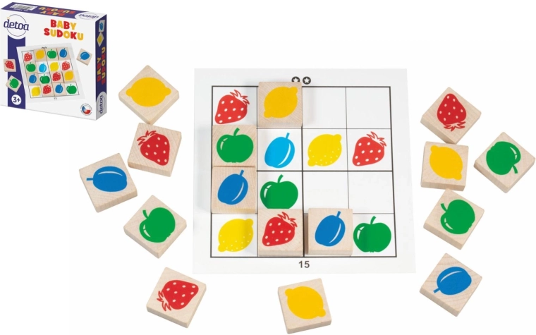 Children's Sudoku with Wooden Tiles