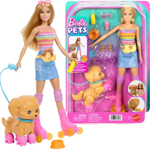 Mattel Barbie Pets комплект с кученце на ролкови кънки и аксесоари