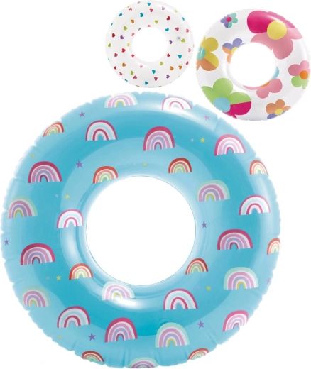 Intex transparent inflatable swim ring with print 81 cm - 1 piece