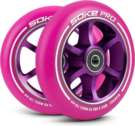 110 mm SOKE Scooter Wheels Pink – Set of 2