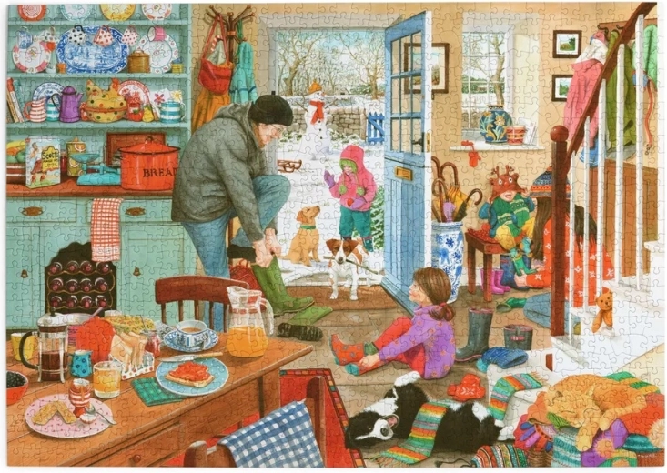 Пъзел House of Puzzles Зимни забавления, 1000 части