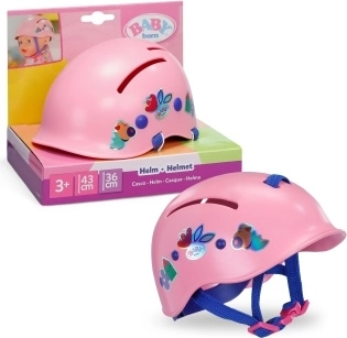 BABY born 43 cm Doll Bike Helmet, Pink