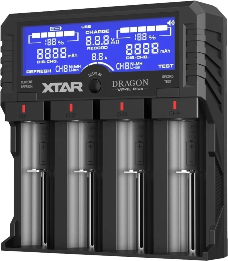 XTAR Dragon VP4L Plus зарядно устройство за акумулаторни батерии Li-ion и Ni-MH