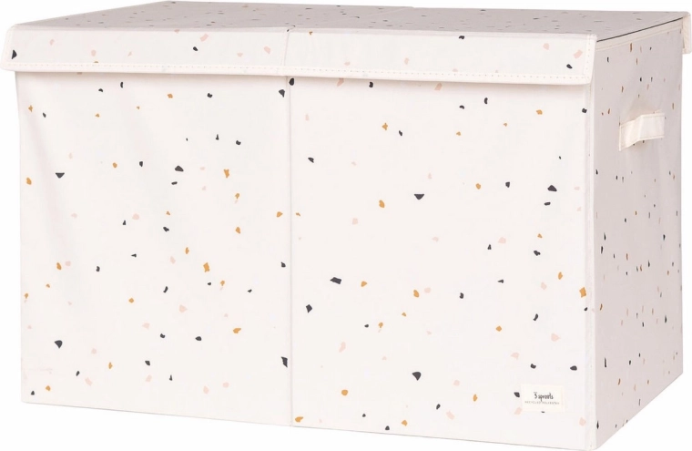 3 Sprouts сандък за играчки recycled terrazzo/cream
