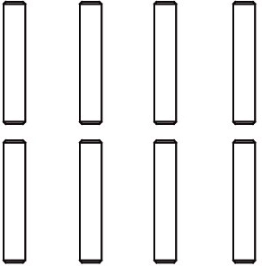 Комплект пинове 2 × 10 V8 за Voltage, Major, Tiger, Hoolk, Infect и Ripper