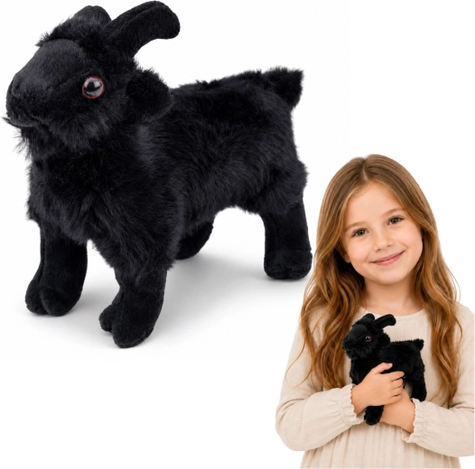 Small Black Plush Goat 16 cm