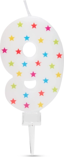 Number 9 Birthday Candle