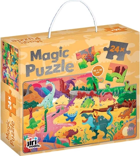 Glitter Puzzle in a Box - Dinosaurs