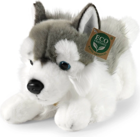 Rappa Plush Husky Dog Lying Down 30 cm