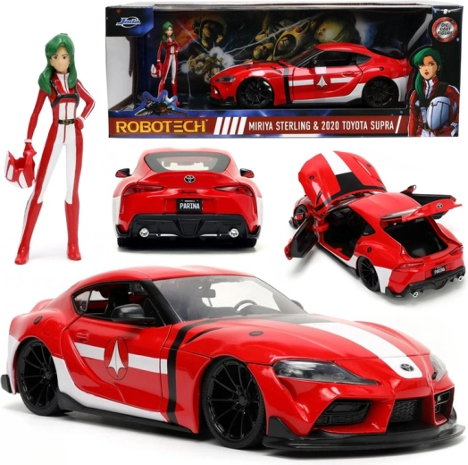 Metal model ROBOTECH: Miriya Sterling & Toyota Supra 2020 1:24 with figure