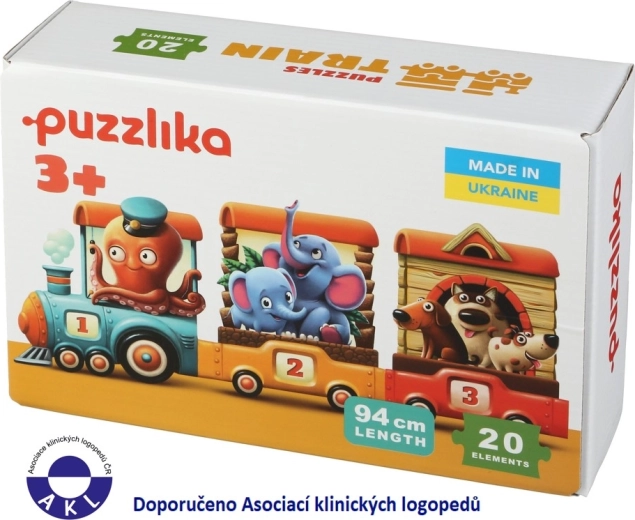 Puzzlika Train – educational puzzle 20 pieces, 94 cm