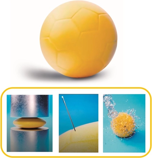Androni Resistant sports ball 20 cm – yellow, durable tubeless ball