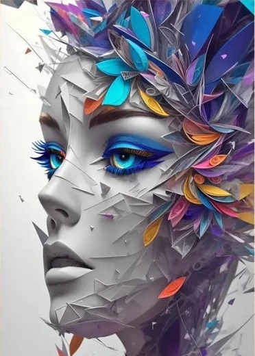 Diamond Painting – Abstract Portrait of a Woman 30 × 40 cm
