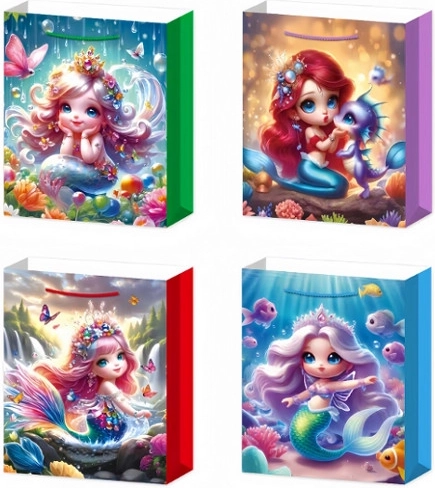 Medium Gift Bag with Mermaid Design
