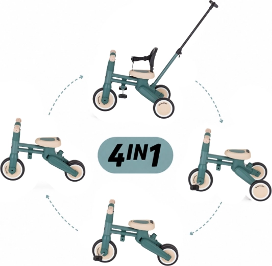 Petite&Mars multifunctional 4-in-1 tricycle Drift misty green