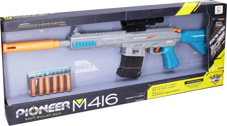 Pioneer M416 rifle with foam darts and shells