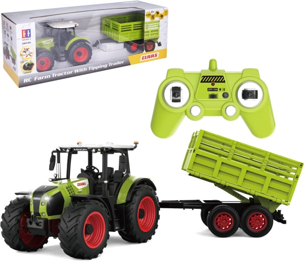 RC Claas tractor with trailer, remote-controlled - 1 piece