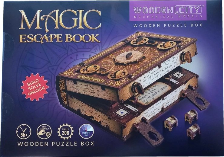 WOODEN CITY 3D dřevěné puzzle Kouzelná úniková kniha