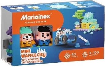 Waffle Mini Building Set - Police Car and Jewelry Store