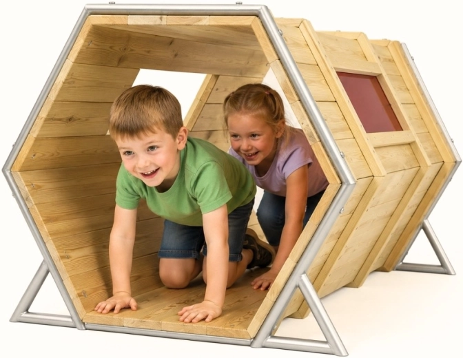 Wooden Tunnel with Windows by Classic World EDU
