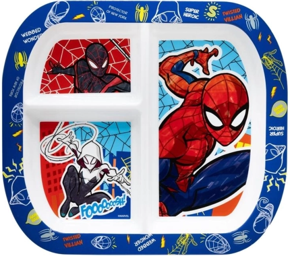 Разделена пластмасова чиния Spiderman