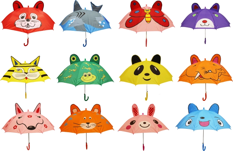 Children's umbrella with animal ears 47 cm - 1 piece