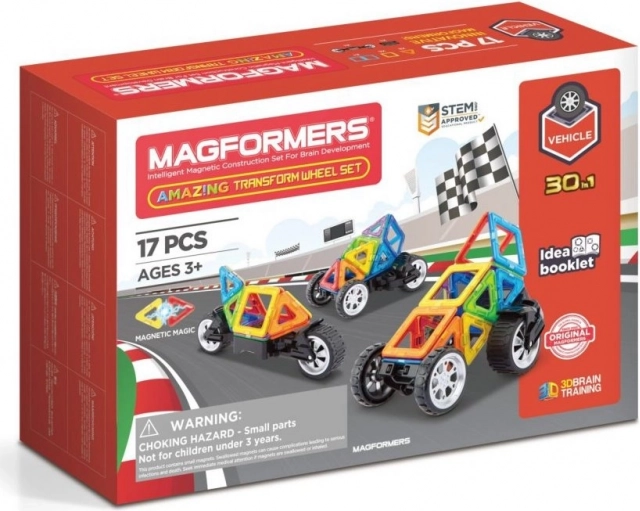 Магнитен конструктор MAGFORMERS Transform Wheel Buggy, 17 части