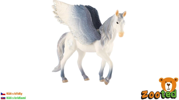 White-gray Pegasus – plastic figurine 14 cm