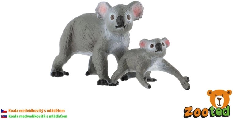Zooted Koala with Baby Figurine 13 cm - 1 piece
