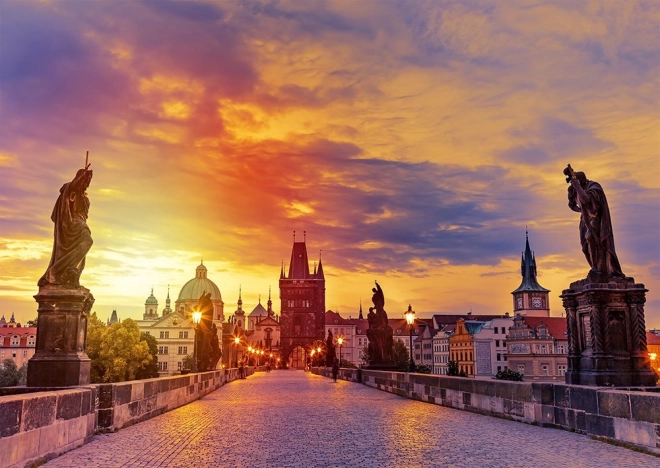 Puzzle Charles Bridge at Sunset, Prague
