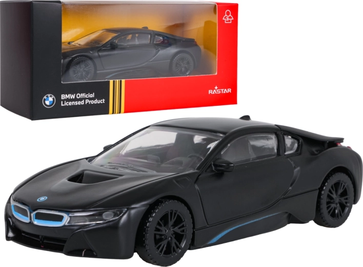 RASTAR BMW i8 Metal Model, 1:43 Scale, Black