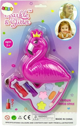 Детски комплект за грим фламинго – сенки за очи и червила