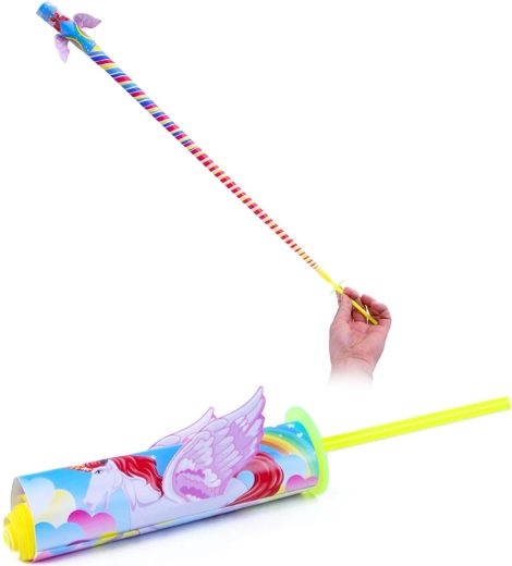 Paper retractable yo-yo with unicorn 20 cm - 1 piece