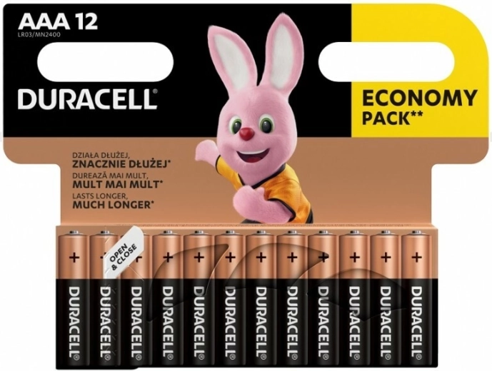 Alkaline batteries AAA DURACELL Basic, 12 pcs