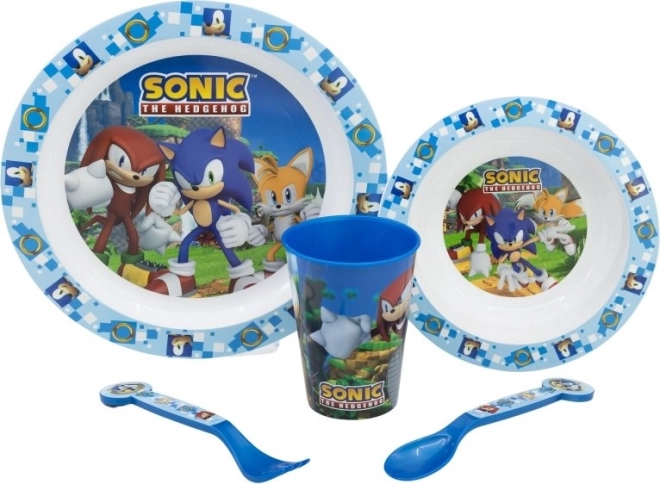 Детски комплект за хранене Sonic 5в1