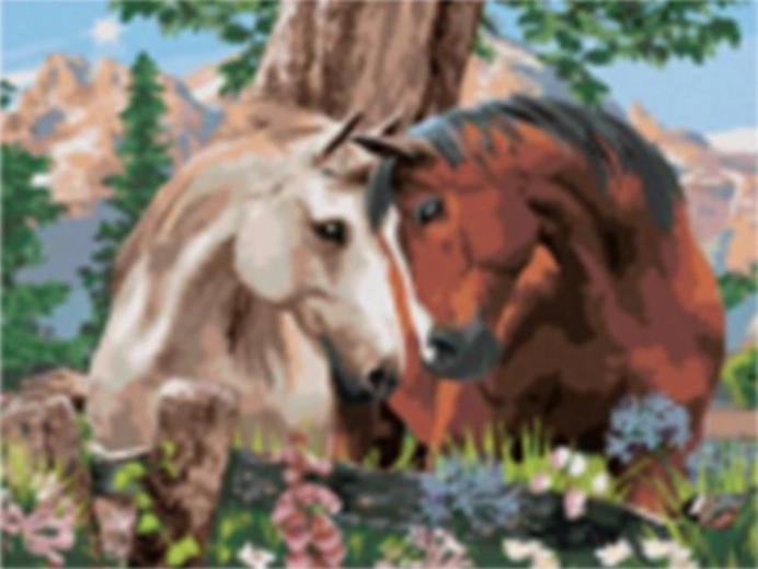 Paint by Numbers - Horses Under a Tree