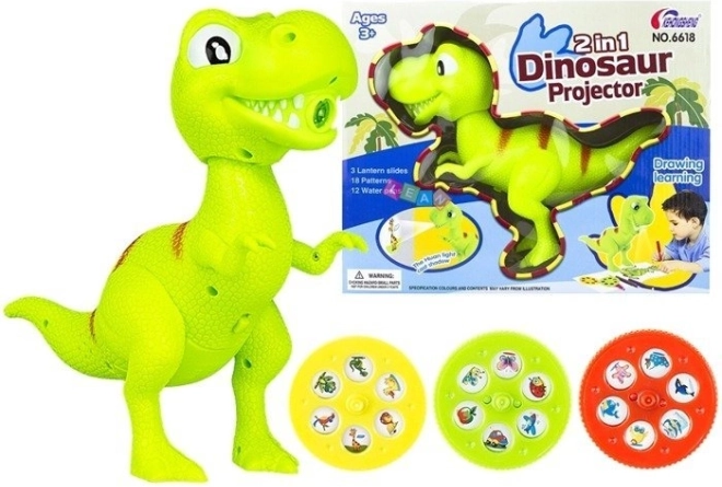 Dinosaur drawing projector 2-in-1 with slides and markers