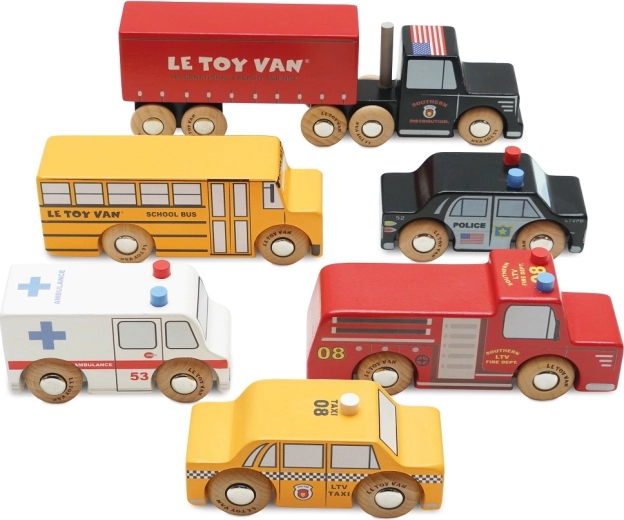 Дървени превозни средства New York Le Toy Van – 6 бр.