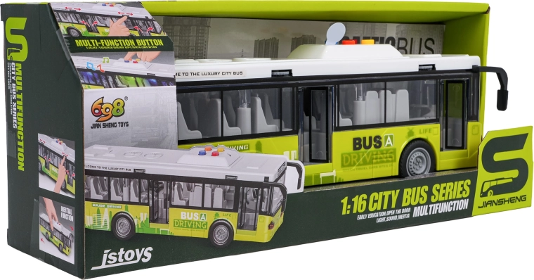Interactive Green Bus with Lights and Sounds 1:16