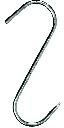 Smoker hook 160 × 6 mm, tinned, 10 pcs