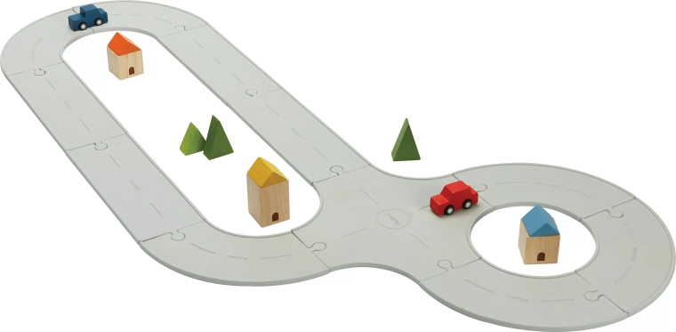 Гумена автомобилна/влакчета писта PlanToys