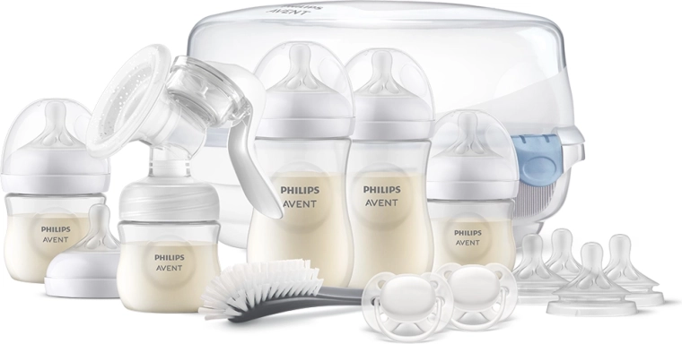 Philips Avent комплект за кърмене Natural Response с ръчна помпа за кърма и стерилизатор за микровълнова