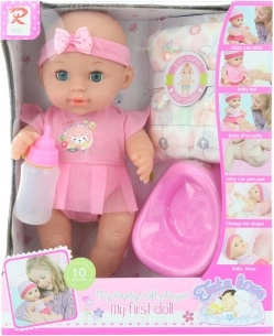 Бебе със звуци и пишкане с аксесоари