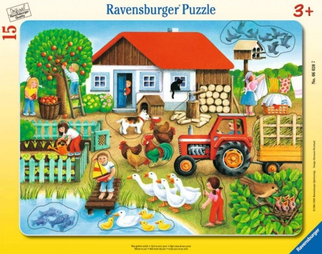 15-piece puzzle What fits here – In the Countryside RAVENSBURGER