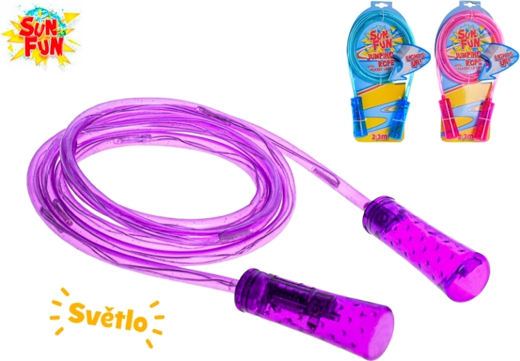Sun Fun светещо въже за скачане с LED за деца 210 см